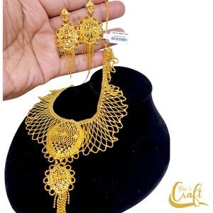 Antique New 24K Dubai Gold plated Foaming Jewelry Arab Indian Bollywood Desiner.